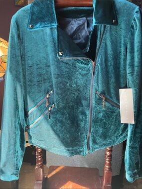 NWT BAGATELLE TEAL MOTO JACKET